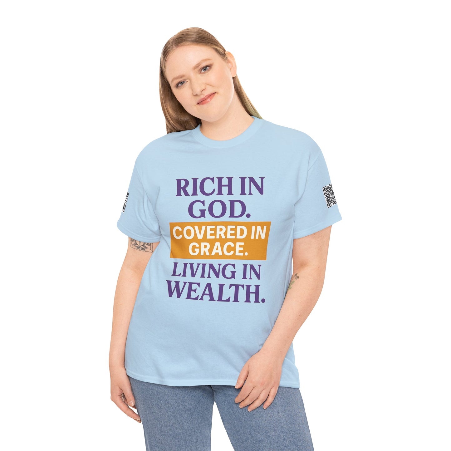 Inspirational Unisex Heavy Cotton Tee - Spiritual Message T-Shirt for Faith and Prosperity, Perfect for Gifts, Christian Apparel, [...]