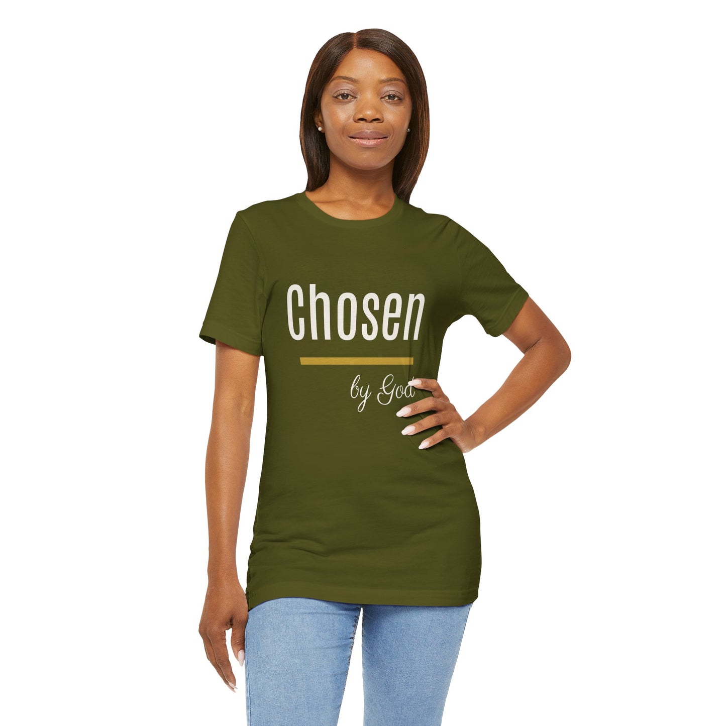 Chosen by God Shirt | Christian T-Shirt for Women | Faith Based Tee | Inspirational Christian Gift | Bella Canvas Unisex Tee