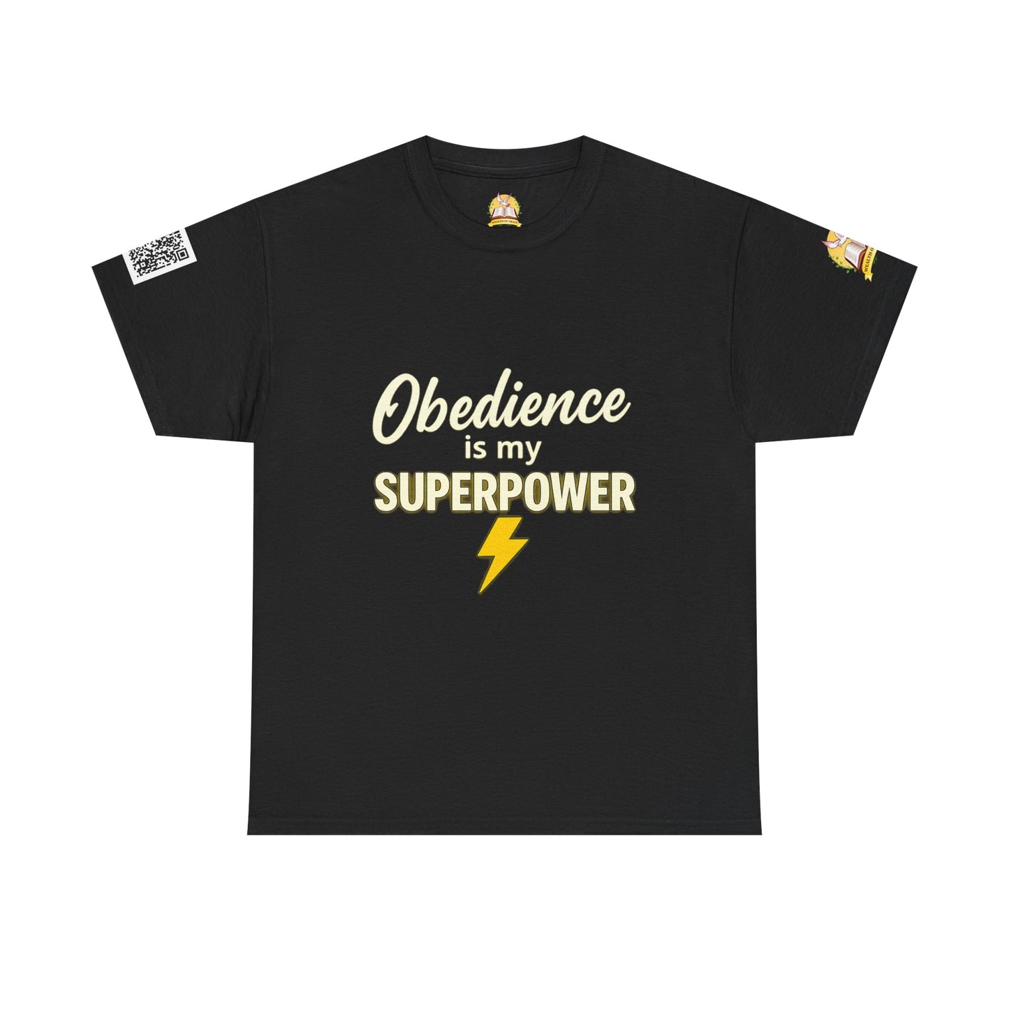 Obedience Is My Superpower T-Shirt, Fun Unisex Cotton Tee, Gift for Pet Owners, Casual Wear, Birthday, Dog Lover Top