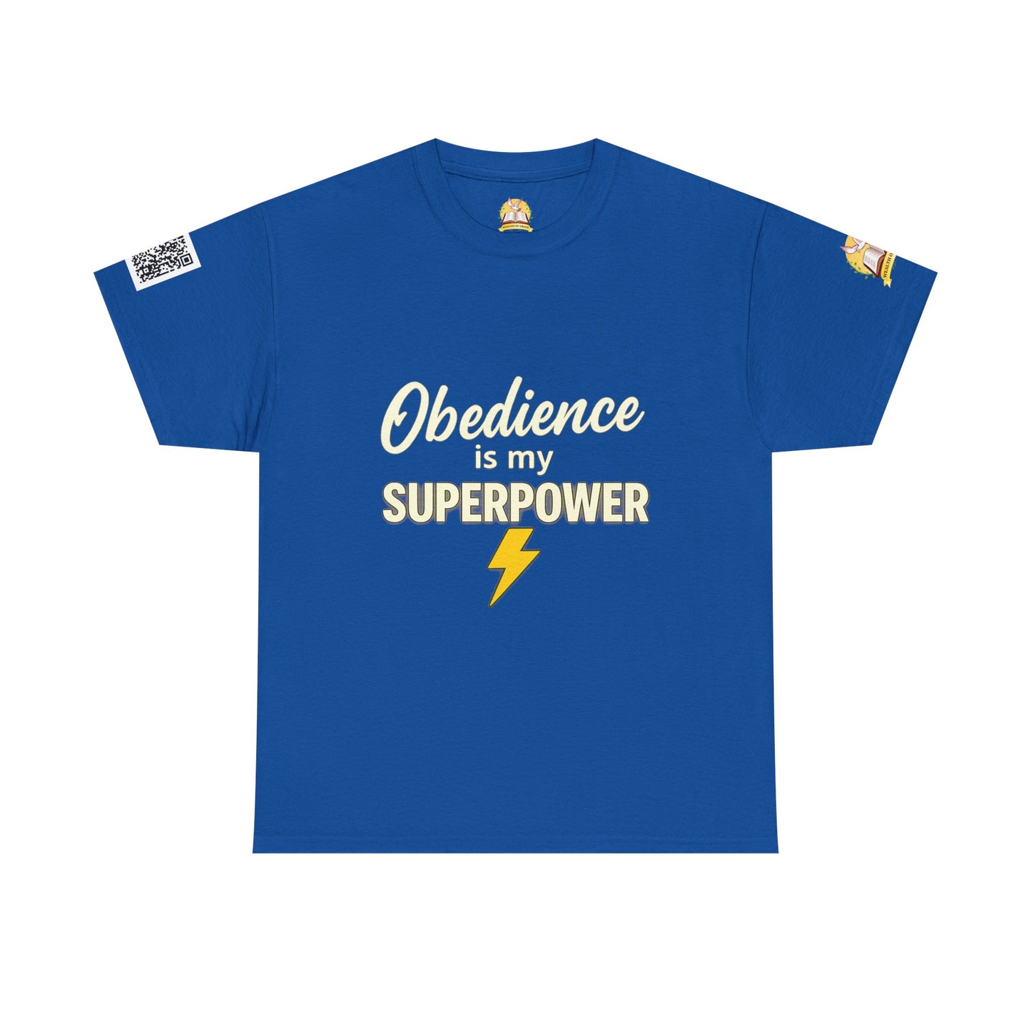 Obedience Is My Superpower T-Shirt, Fun Unisex Cotton Tee, Gift for Pet Owners, Casual Wear, Birthday, Dog Lover Top
