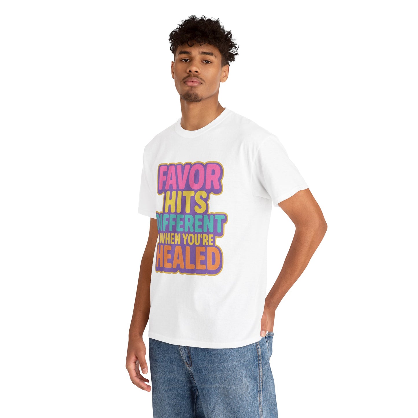 Healing Message Tee, Comfort T-Shirt for Self-Care
