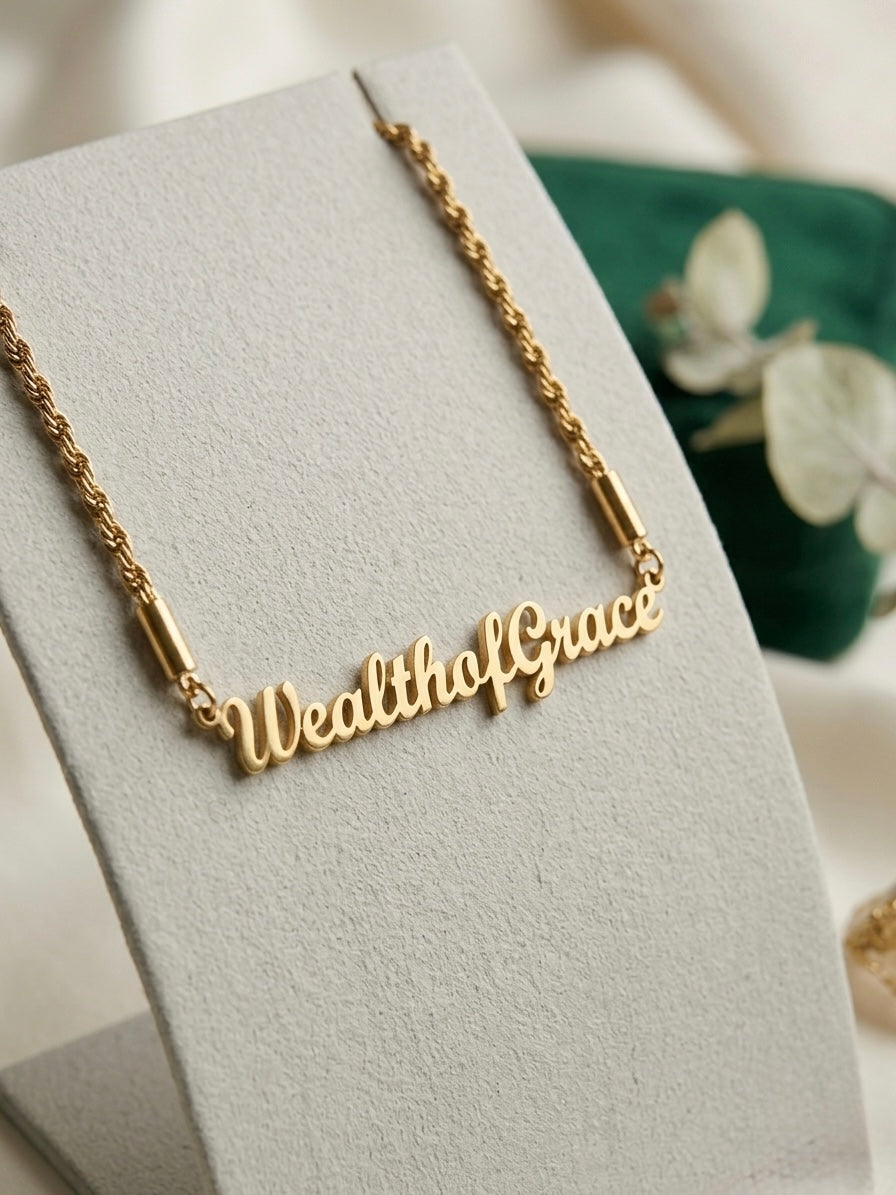 Wealth of Grace Nameplate — Signature Edition